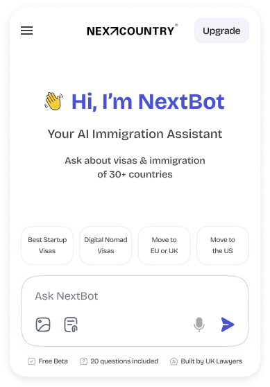 NextCountry Website Mobile